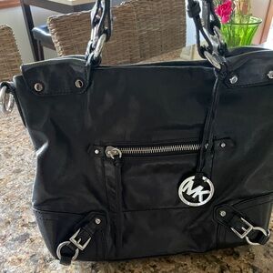 Michael Kors Black Leather Shoulder Bag